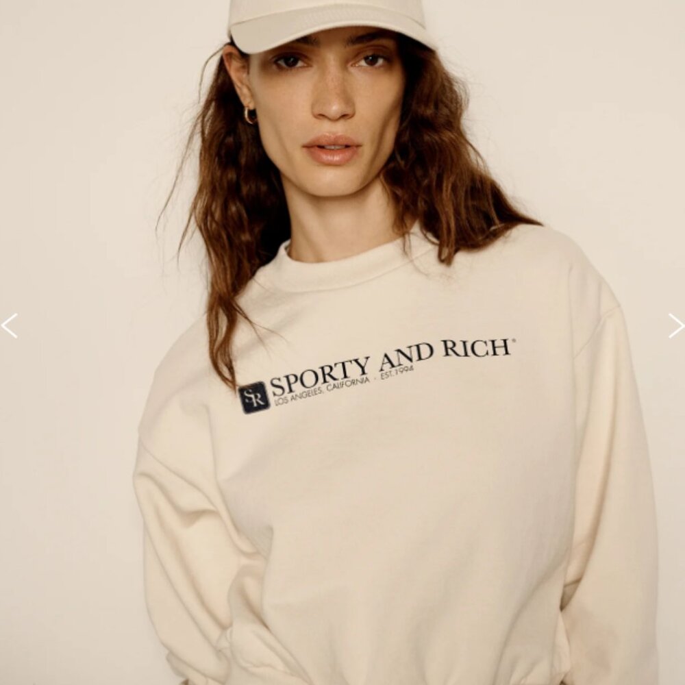 Sporty and Rich Cropped Sweatshirt Size XS SOLD OUT ONLINE